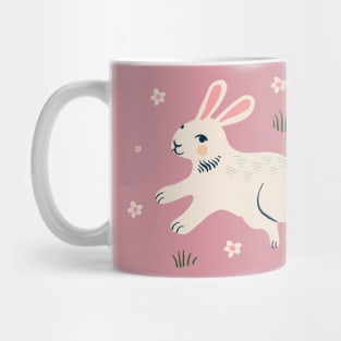 Rabbit and Daisies Mug